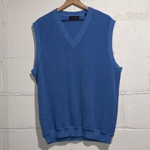 Peru Unlimited Classic V-Neck Blue Sweater Vest Size XL
